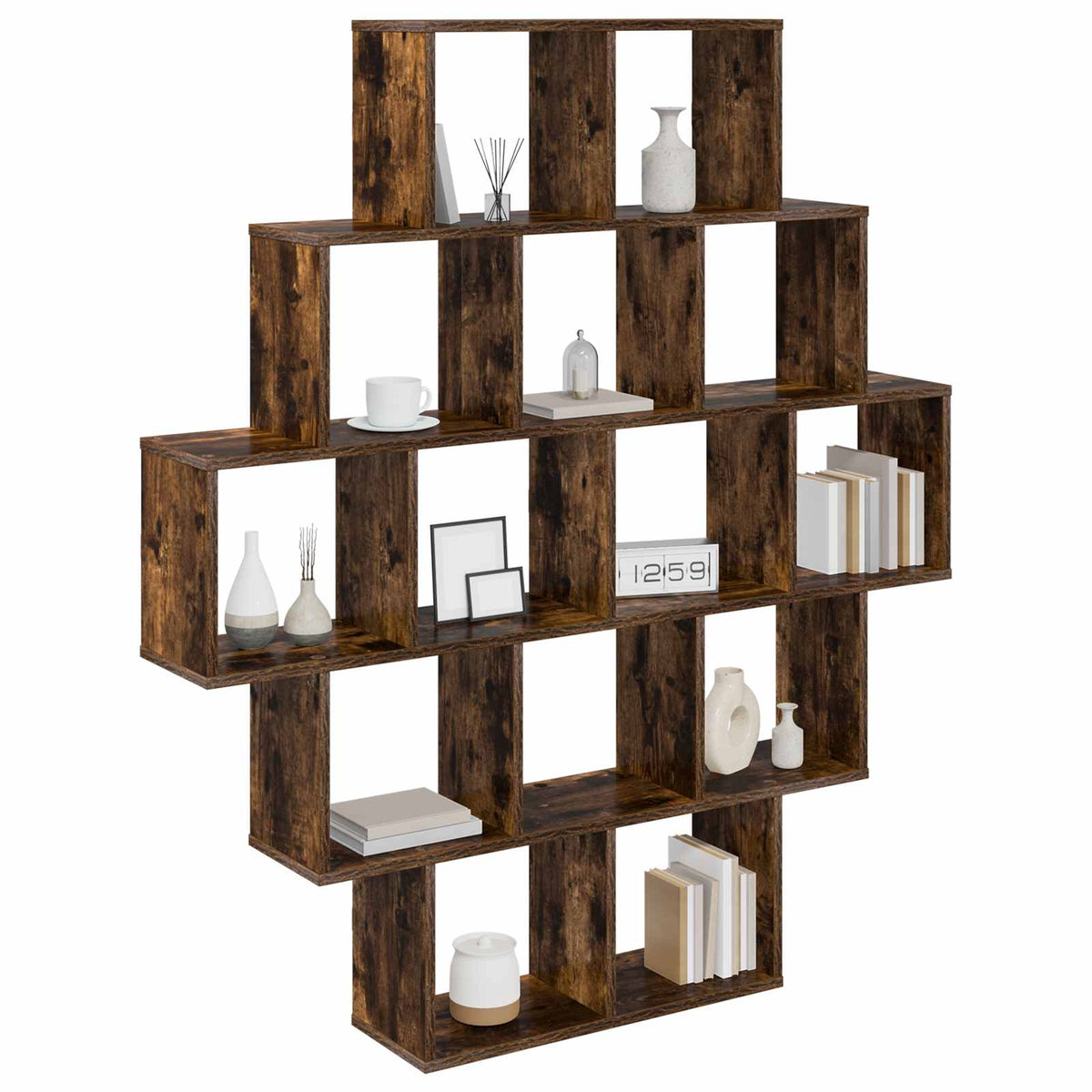 Wall Shelf 120 x 20 x 136 cm Engineered Wood Smoked oak