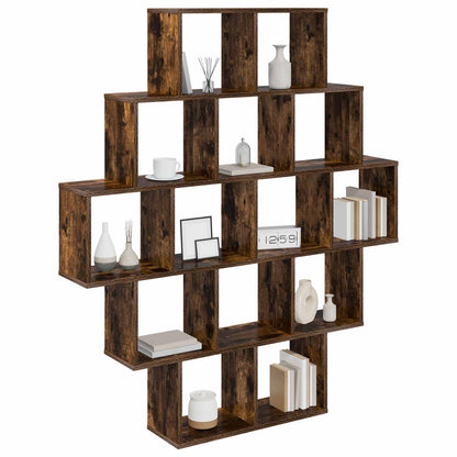 Wall Shelf 120 x 20 x 136 cm Engineered Wood Smoked oak