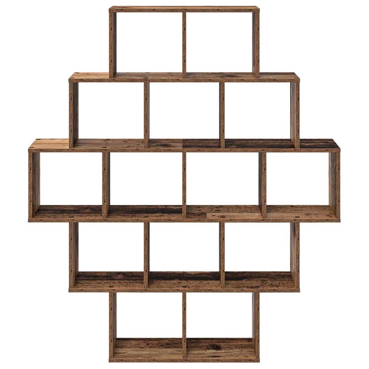 vidaXL Wall Shelf Old Wood 120 x 20 x 136 cm Engineered Wood 4