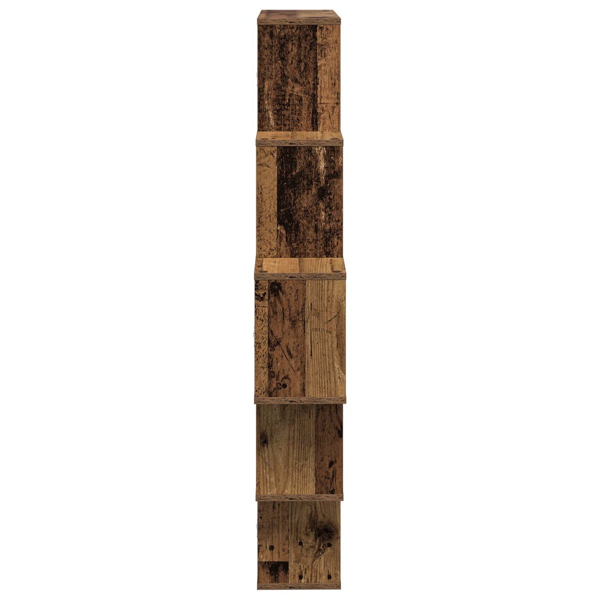 vidaXL Wall Shelf Old Wood 120 x 20 x 136 cm Engineered Wood 5