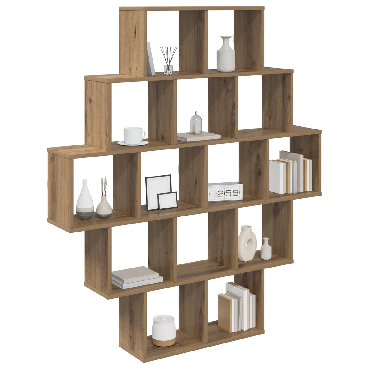 Wall Shelf 120 x 20 x 136 cm Engineered Wood Artisan oak