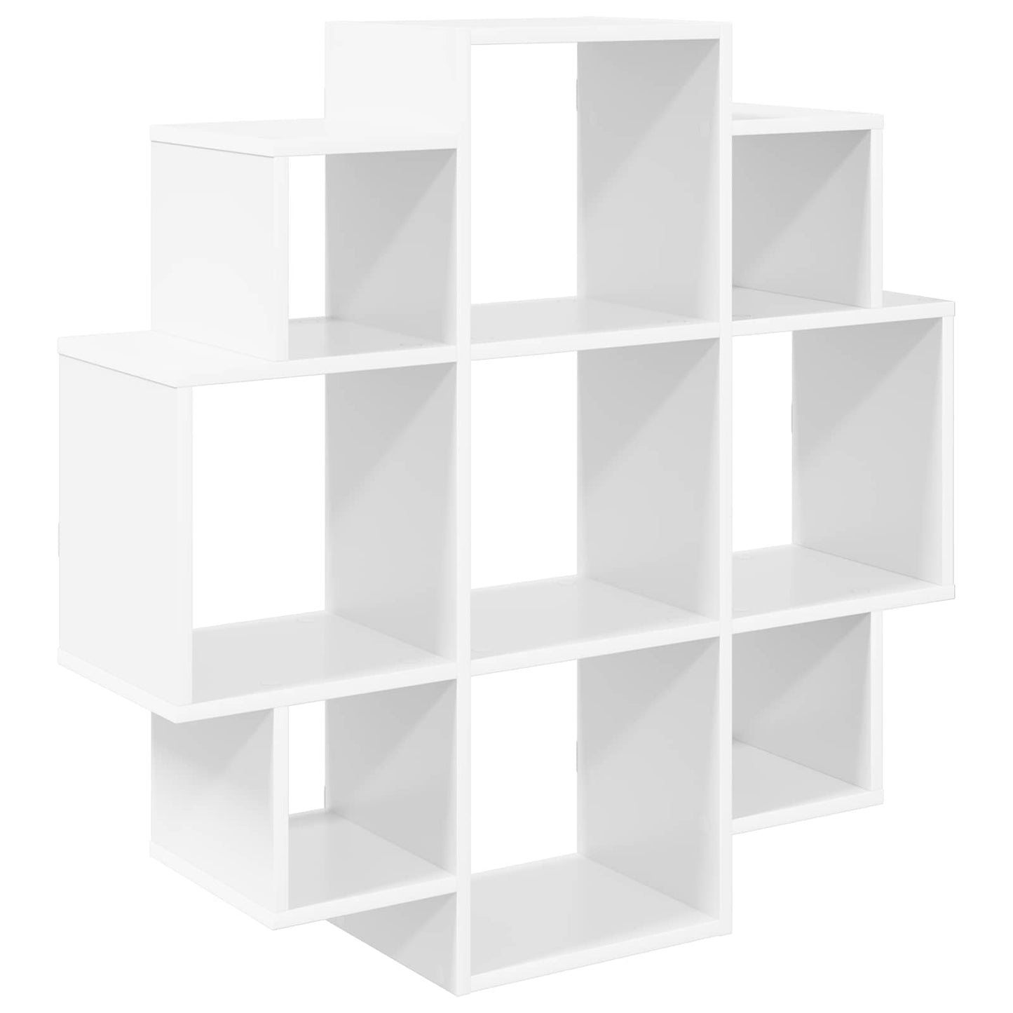 vidaXL Wall Shelf White 90 x 25 x 90 cm Engineered Wood 2