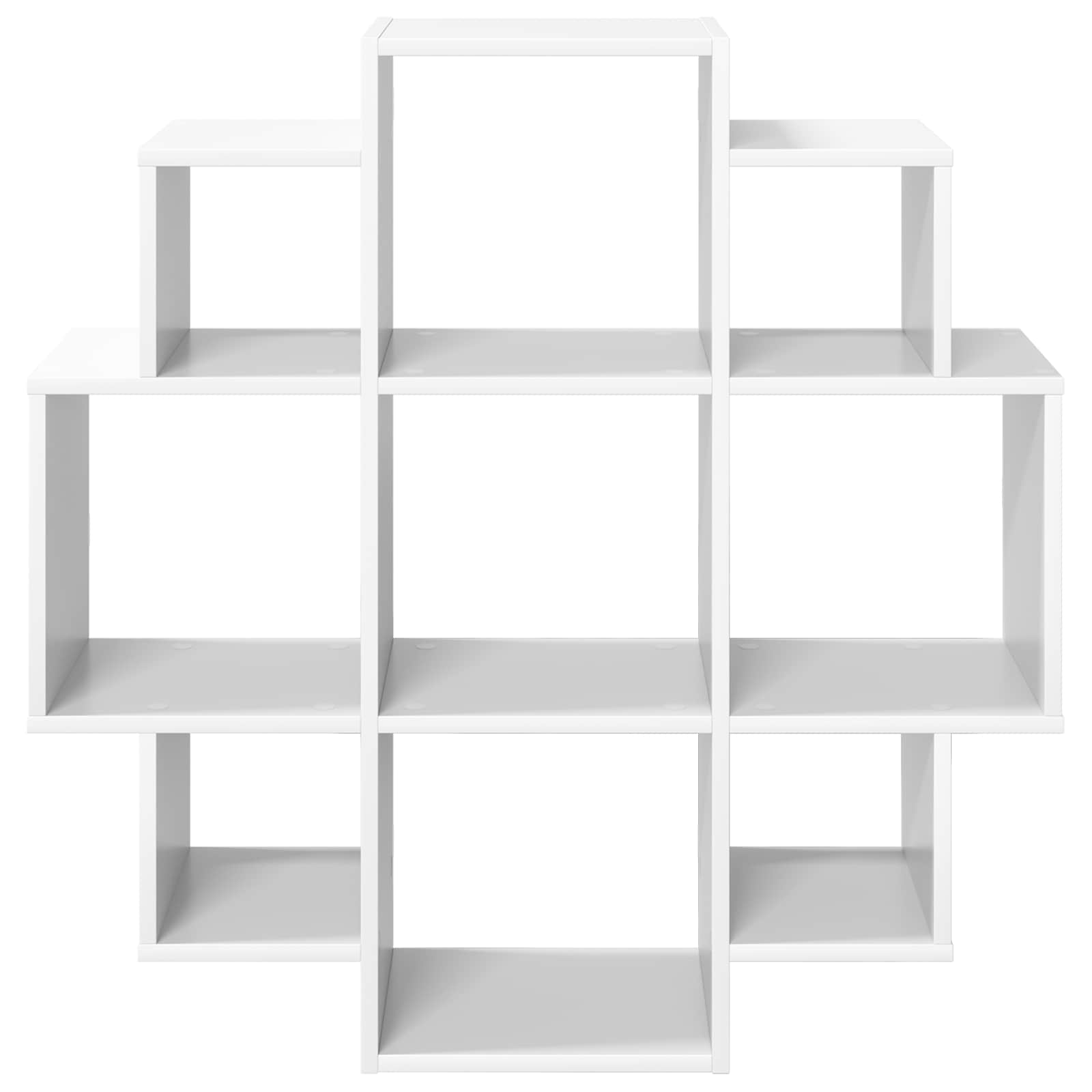 vidaXL Wall Shelf White 90 x 25 x 90 cm Engineered Wood 4