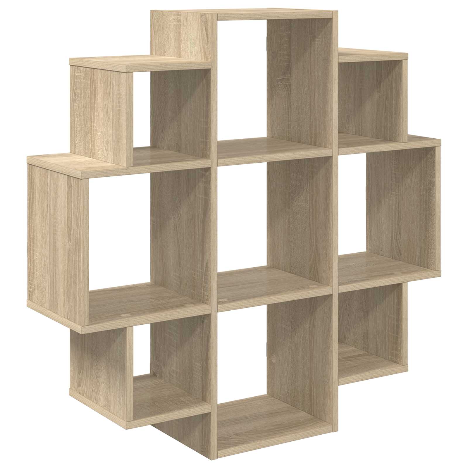 vidaXL Wall Shelf Sonoma Oak 90 x 25 x 90 cm Engineered Wood 2