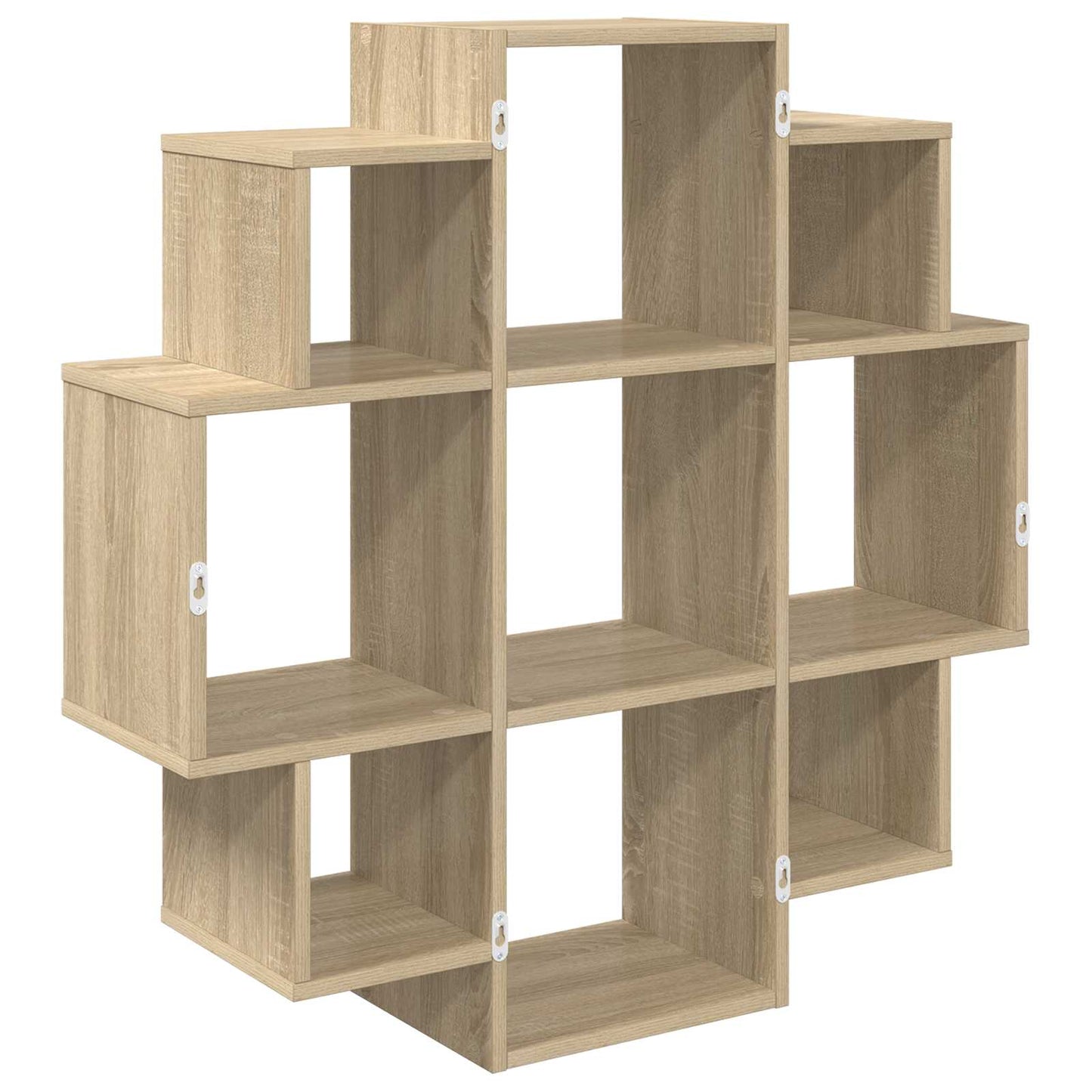 vidaXL Wall Shelf Sonoma Oak 90 x 25 x 90 cm Engineered Wood 6