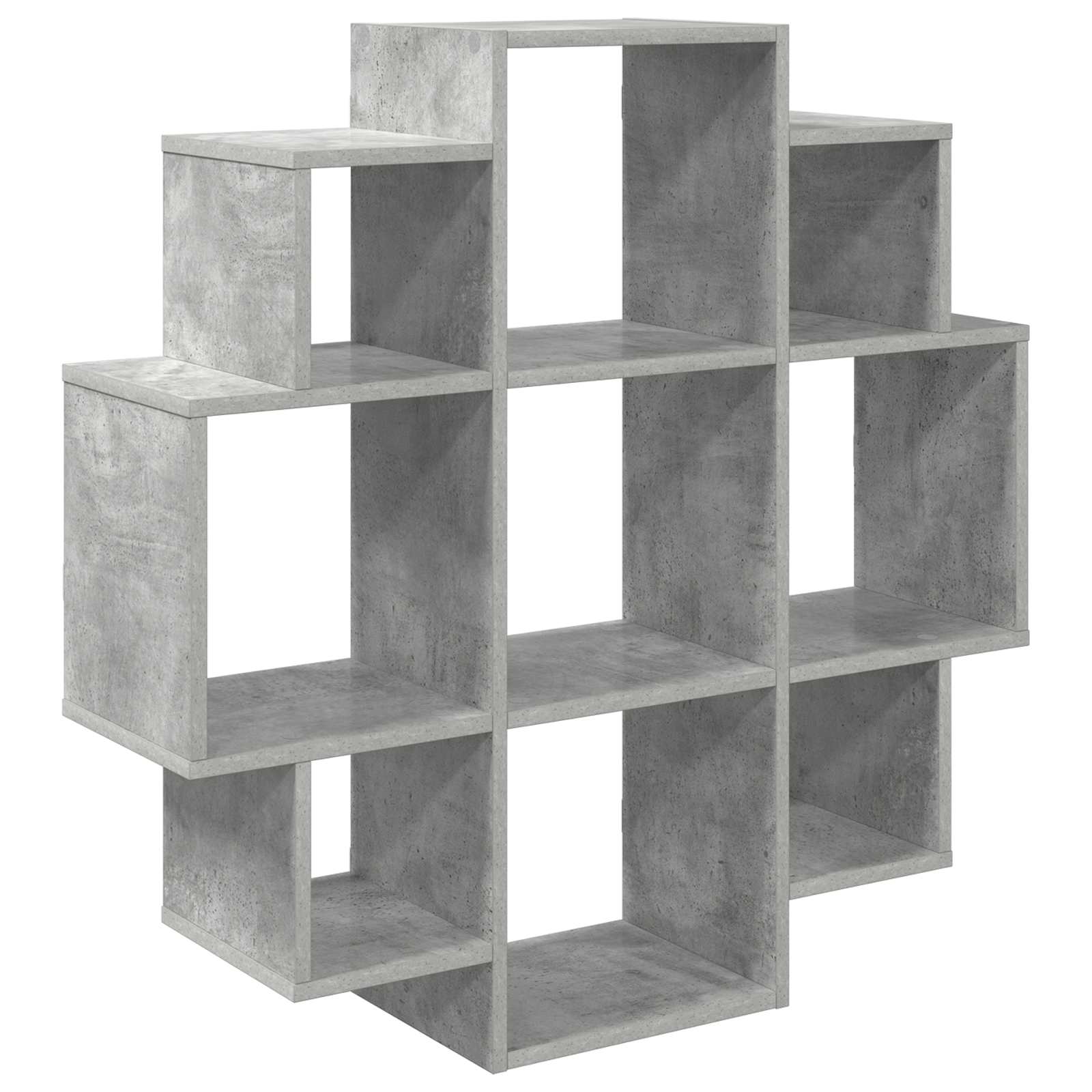 vidaXL Wall Shelf Concrete Grey 90 x 25 x 90 cm Engineered Wood 2