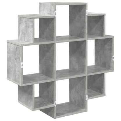 vidaXL Wall Shelf Concrete Grey 90 x 25 x 90 cm Engineered Wood 6