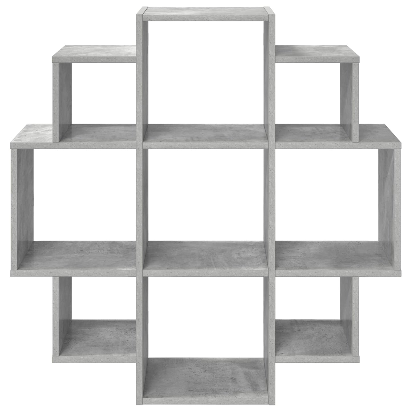 vidaXL Wall Shelf Concrete Grey 90 x 25 x 90 cm Engineered Wood 4