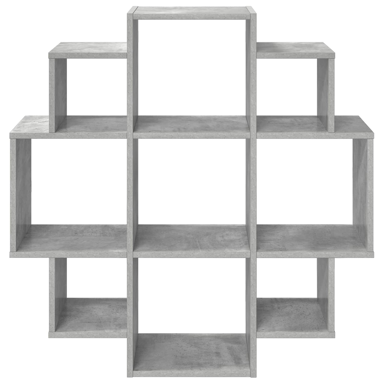 vidaXL Wall Shelf Concrete Grey 90 x 25 x 90 cm Engineered Wood 4