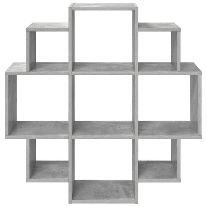 vidaXL Wall Shelf Concrete Grey 90 x 25 x 90 cm Engineered Wood 4