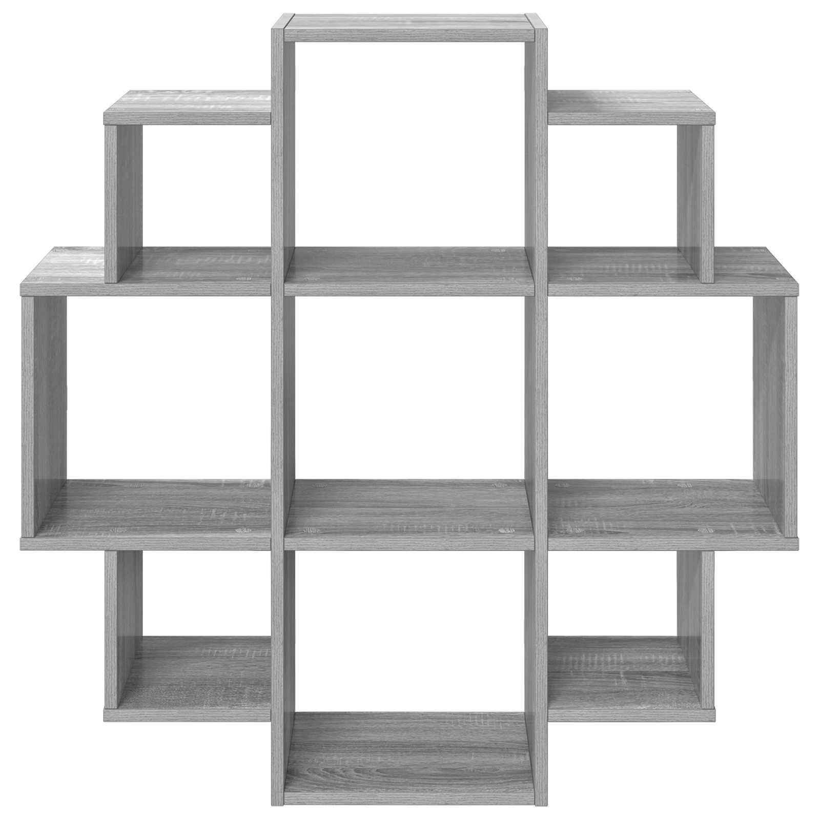 vidaXL Wall Shelf Grey Sonoma 90 x 25 x 90 cm Engineered Wood 4