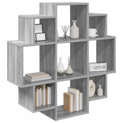 vidaXL Wall Shelf Grey Sonoma 90 x 25 x 90 cm Engineered Wood 3