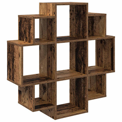 vidaXL Wall Shelf Old Wood 90 x 25 x 90 cm Engineered Wood 2