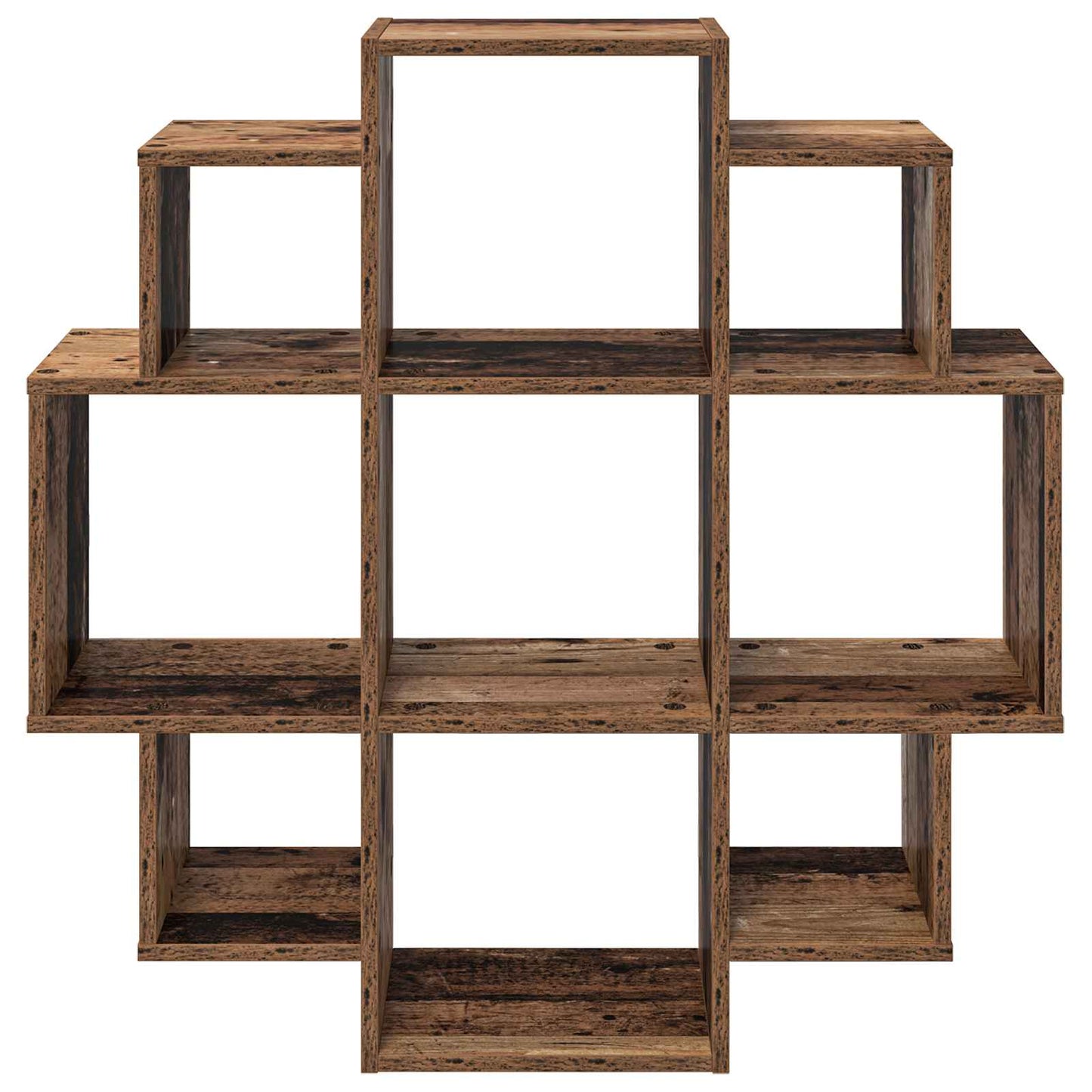 vidaXL Wall Shelf Old Wood 90 x 25 x 90 cm Engineered Wood 4