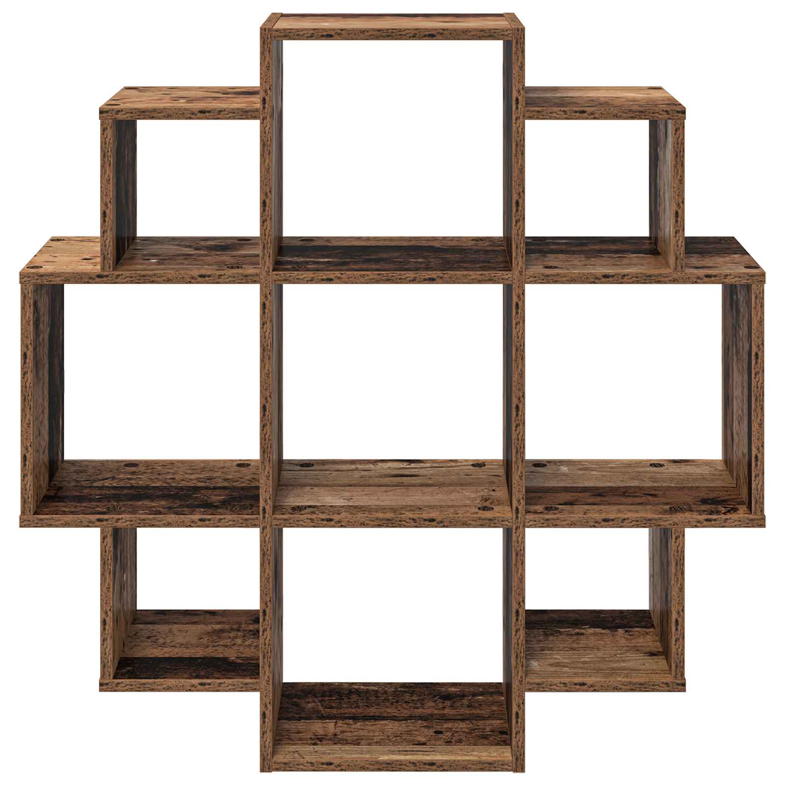 vidaXL Wall Shelf Old Wood 90 x 25 x 90 cm Engineered Wood 4
