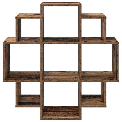 vidaXL Wall Shelf Old Wood 90 x 25 x 90 cm Engineered Wood 4