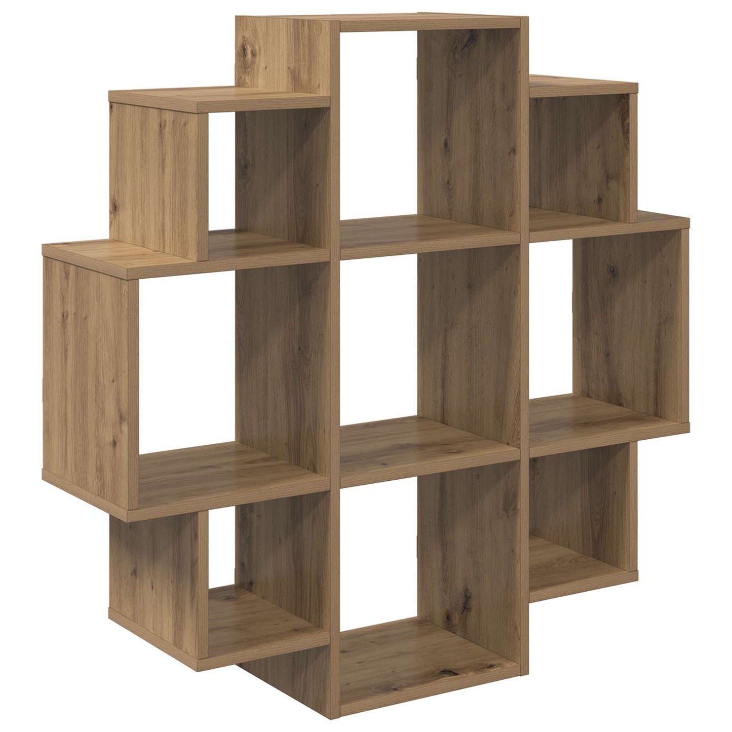 vidaXL Wall Shelf Artisan Oak 90 x 25 x 90 cm Engineered Wood 2