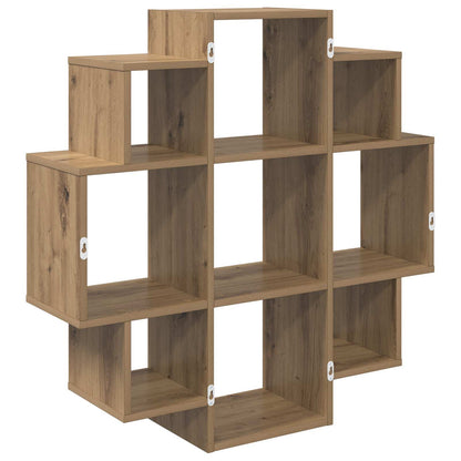 vidaXL Wall Shelf Artisan Oak 90 x 25 x 90 cm Engineered Wood 6