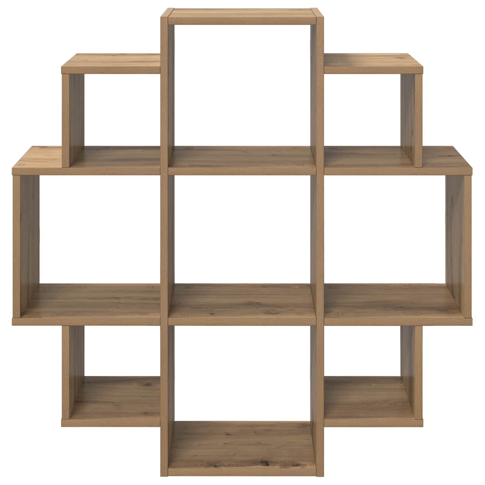 vidaXL Wall Shelf Artisan Oak 90 x 25 x 90 cm Engineered Wood 4