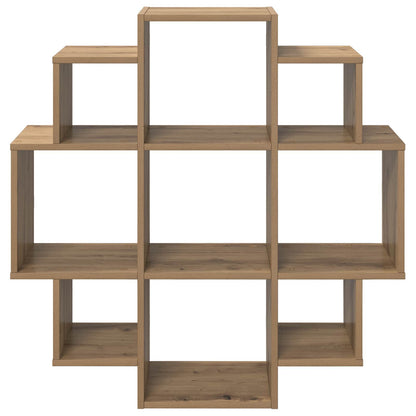 vidaXL Wall Shelf Artisan Oak 90 x 25 x 90 cm Engineered Wood 4