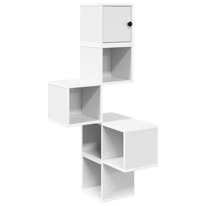vidaXL Wall Corner Shelf White 48 x 48 x 120 cm Engineered Wood 2