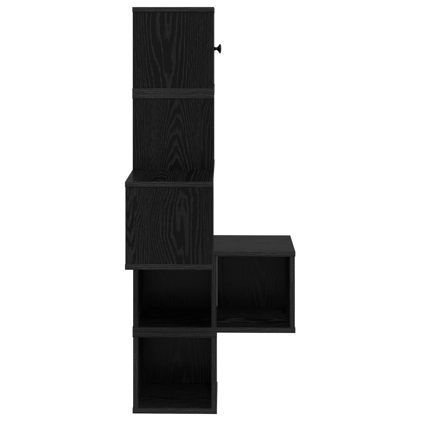 vidaXL Wall Corner Shelf Black Oak 48 x 48 x 120 cm Engineered Wood 5
