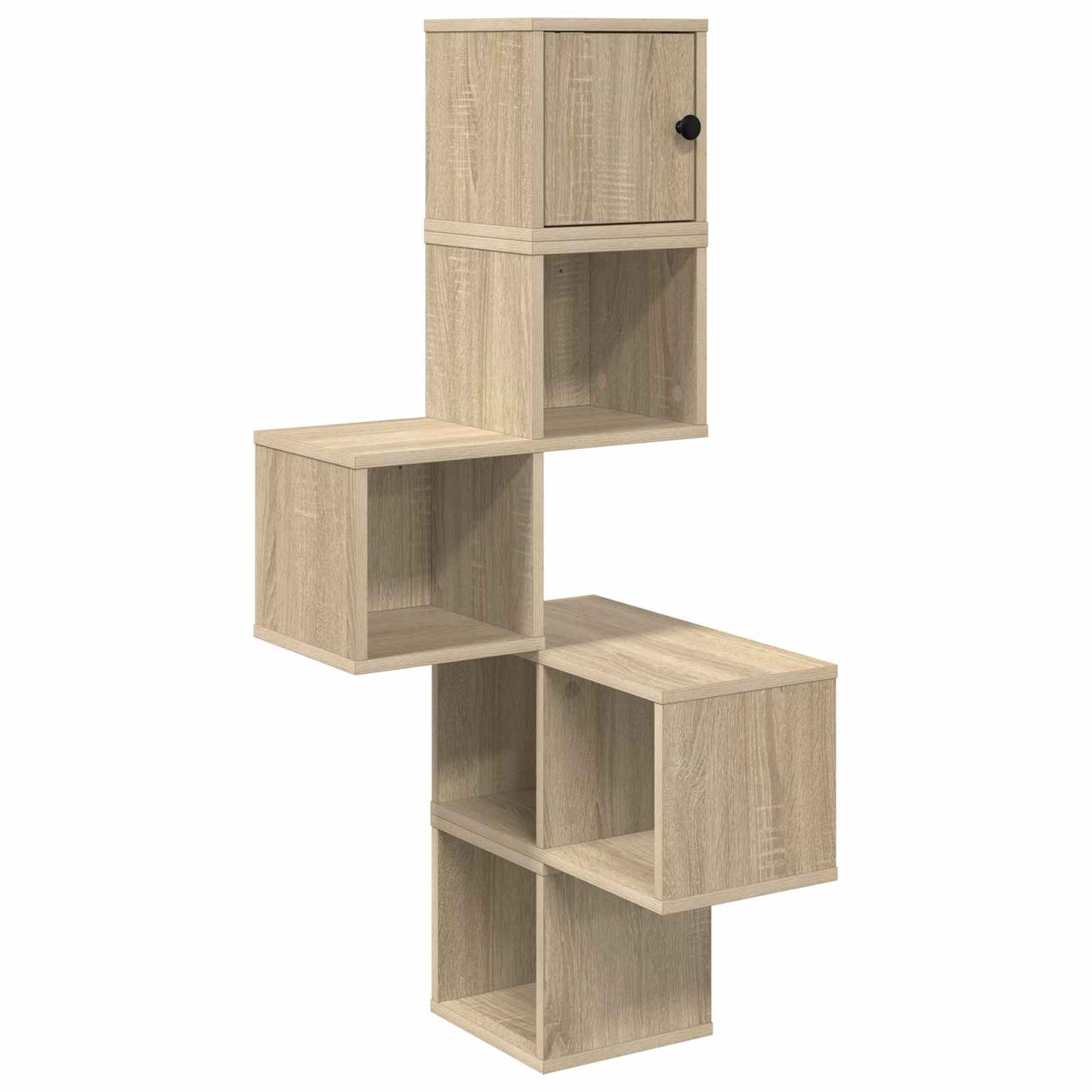 vidaXL Wall Corner Shelf Sonoma Oak 48 x 48 x 120 cm Engineered Wood 2