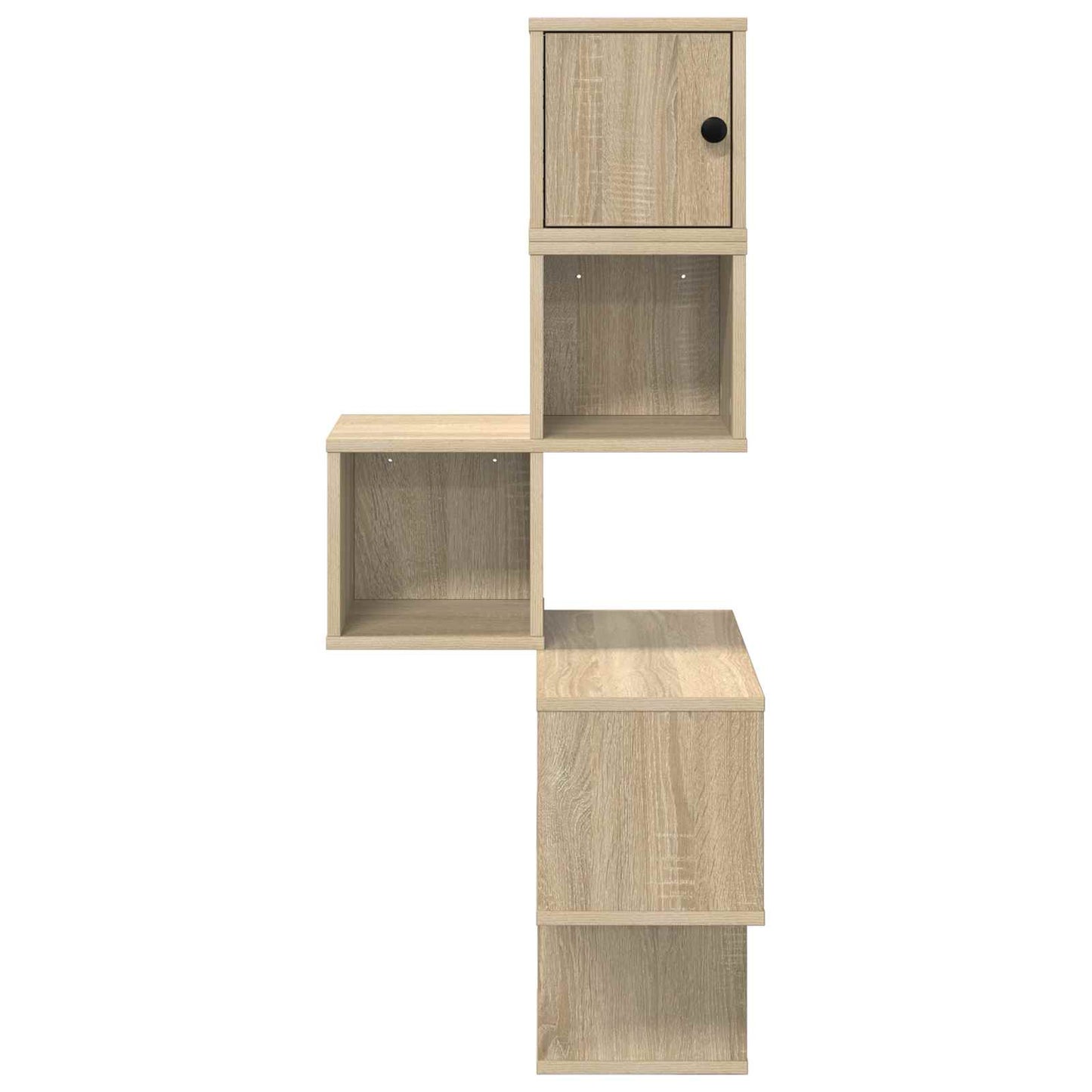 vidaXL Wall Corner Shelf Sonoma Oak 48 x 48 x 120 cm Engineered Wood 4
