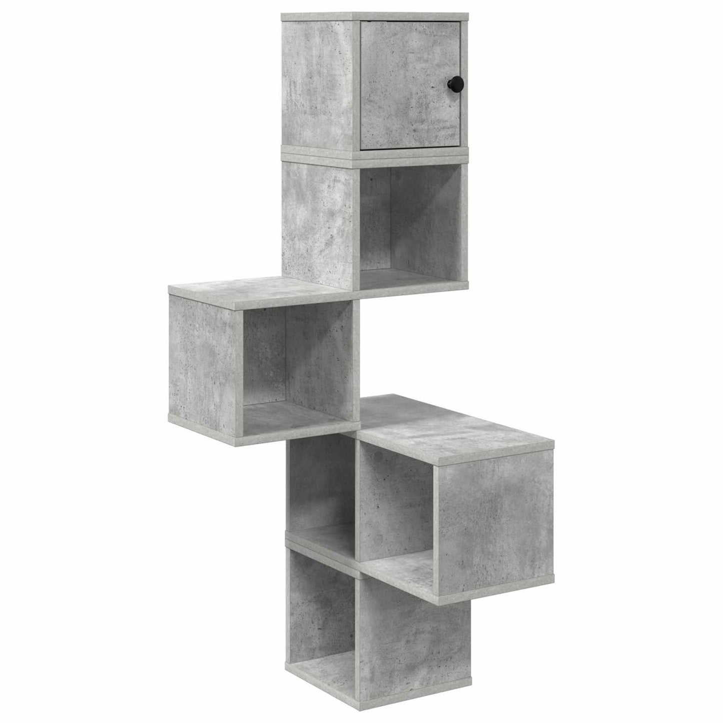 vidaXL Wall Corner Shelf Concrete Grey 48 x 48 x 120 cm 2