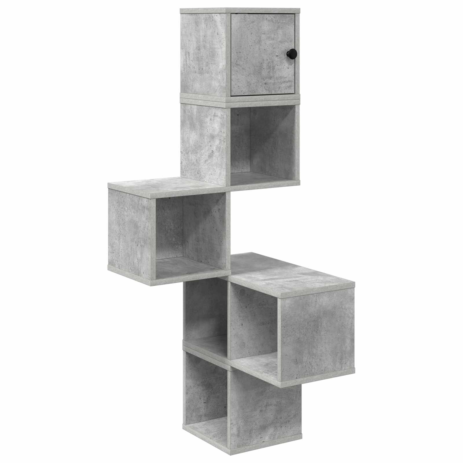 vidaXL Wall Corner Shelf Concrete Grey 48 x 48 x 120 cm 2