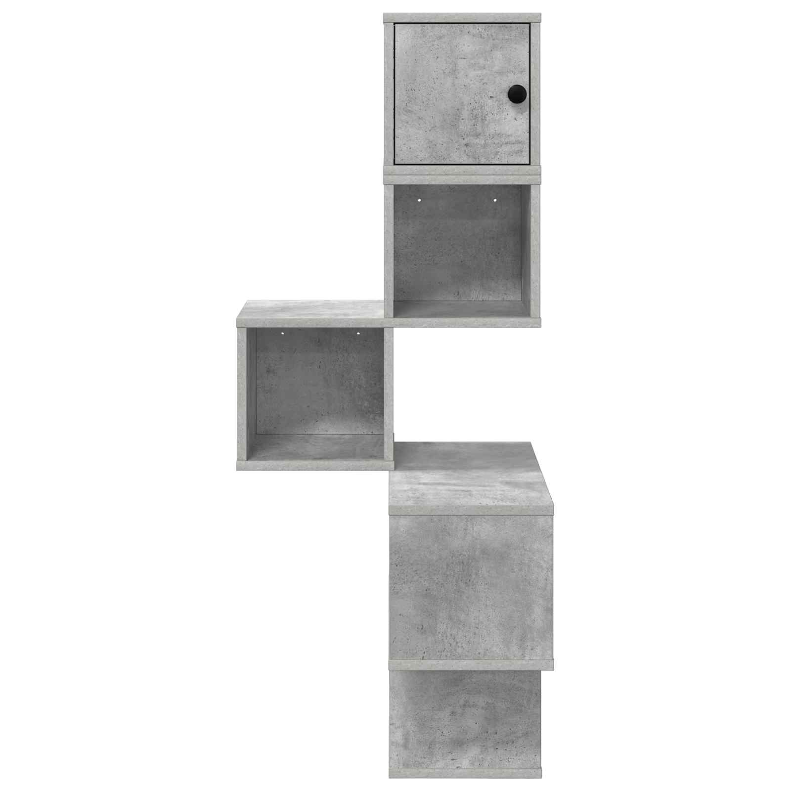 vidaXL Wall Corner Shelf Concrete Grey 48 x 48 x 120 cm 4