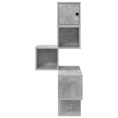 vidaXL Wall Corner Shelf Concrete Grey 48 x 48 x 120 cm 4