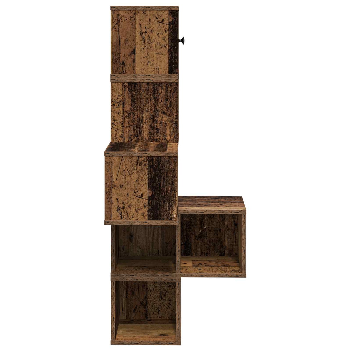 vidaXL Wall Corner Shelf Old Wood 48 x 48 x 120 cm Engineered Wood 5