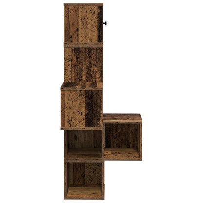vidaXL Wall Corner Shelf Old Wood 48 x 48 x 120 cm Engineered Wood 5