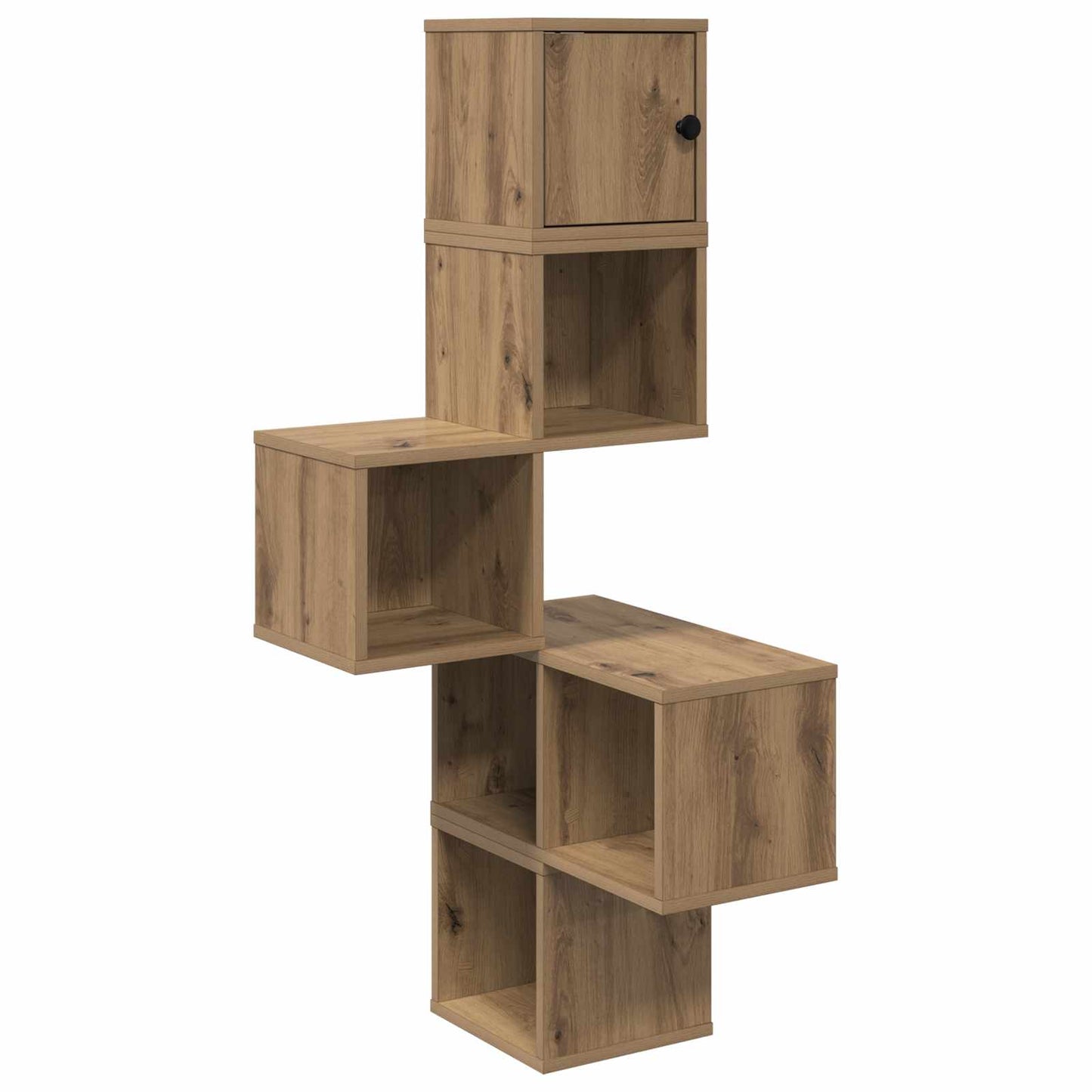 vidaXL Wall Corner Shelf Artisan Oak 48 x 48 x 120 cm Engineered Wood 2