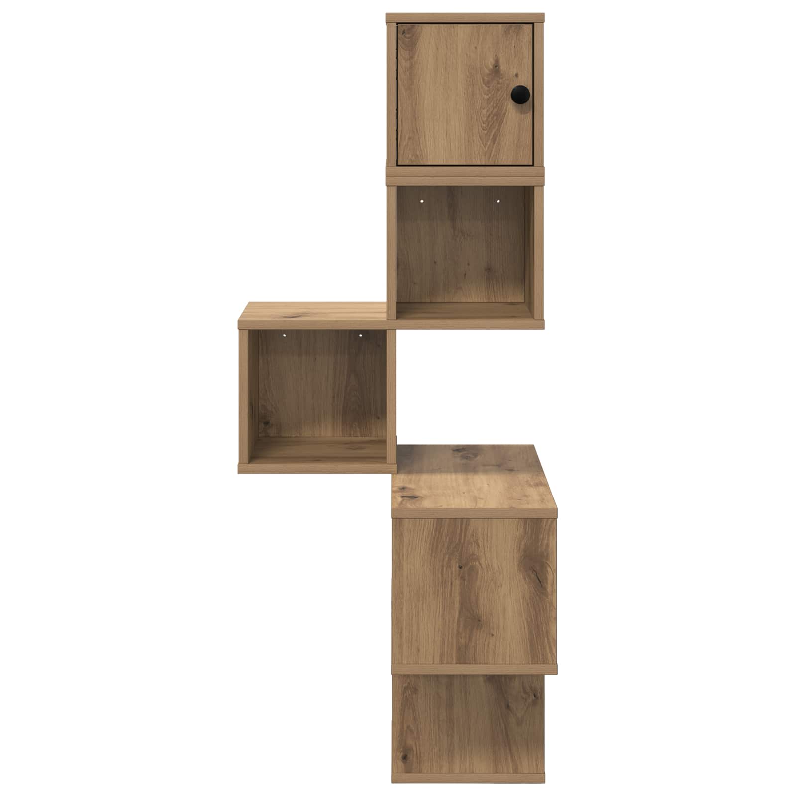 vidaXL Wall Corner Shelf Artisan Oak 48 x 48 x 120 cm Engineered Wood 4