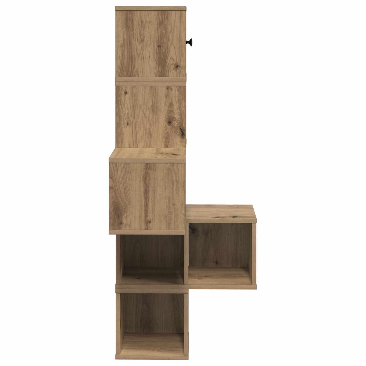 vidaXL Wall Corner Shelf Artisan Oak 48 x 48 x 120 cm Engineered Wood 5