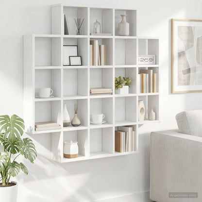 vidaXL Wall Shelf White 100 x 13 x 100 cm Engineered Wood 1