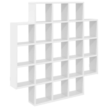 vidaXL Wall Shelf White 100 x 13 x 100 cm Engineered Wood 2