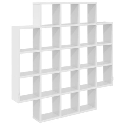 vidaXL Wall Shelf White 100 x 13 x 100 cm Engineered Wood 6