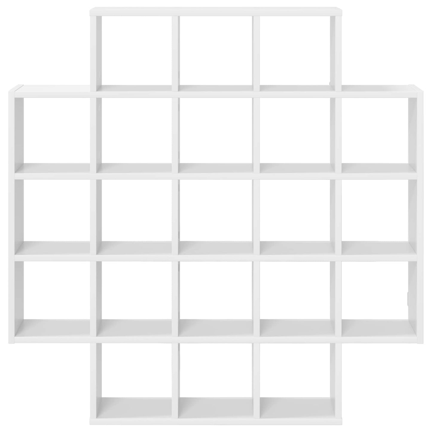 vidaXL Wall Shelf White 100 x 13 x 100 cm Engineered Wood 4