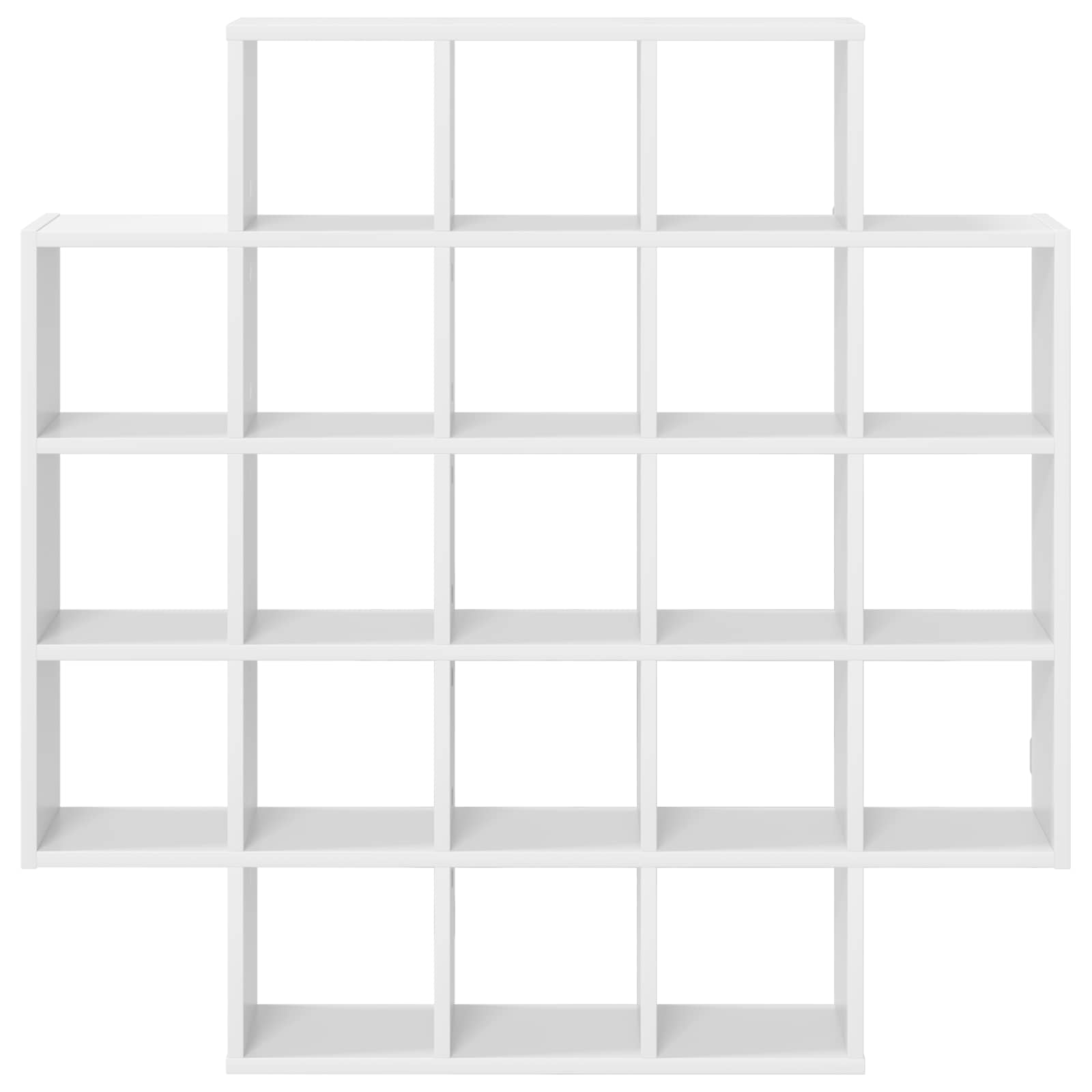 vidaXL Wall Shelf White 100 x 13 x 100 cm Engineered Wood 4