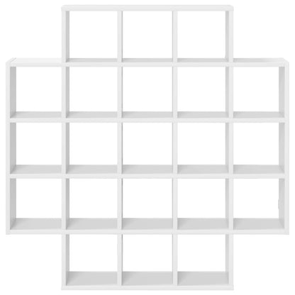 vidaXL Wall Shelf White 100 x 13 x 100 cm Engineered Wood 4
