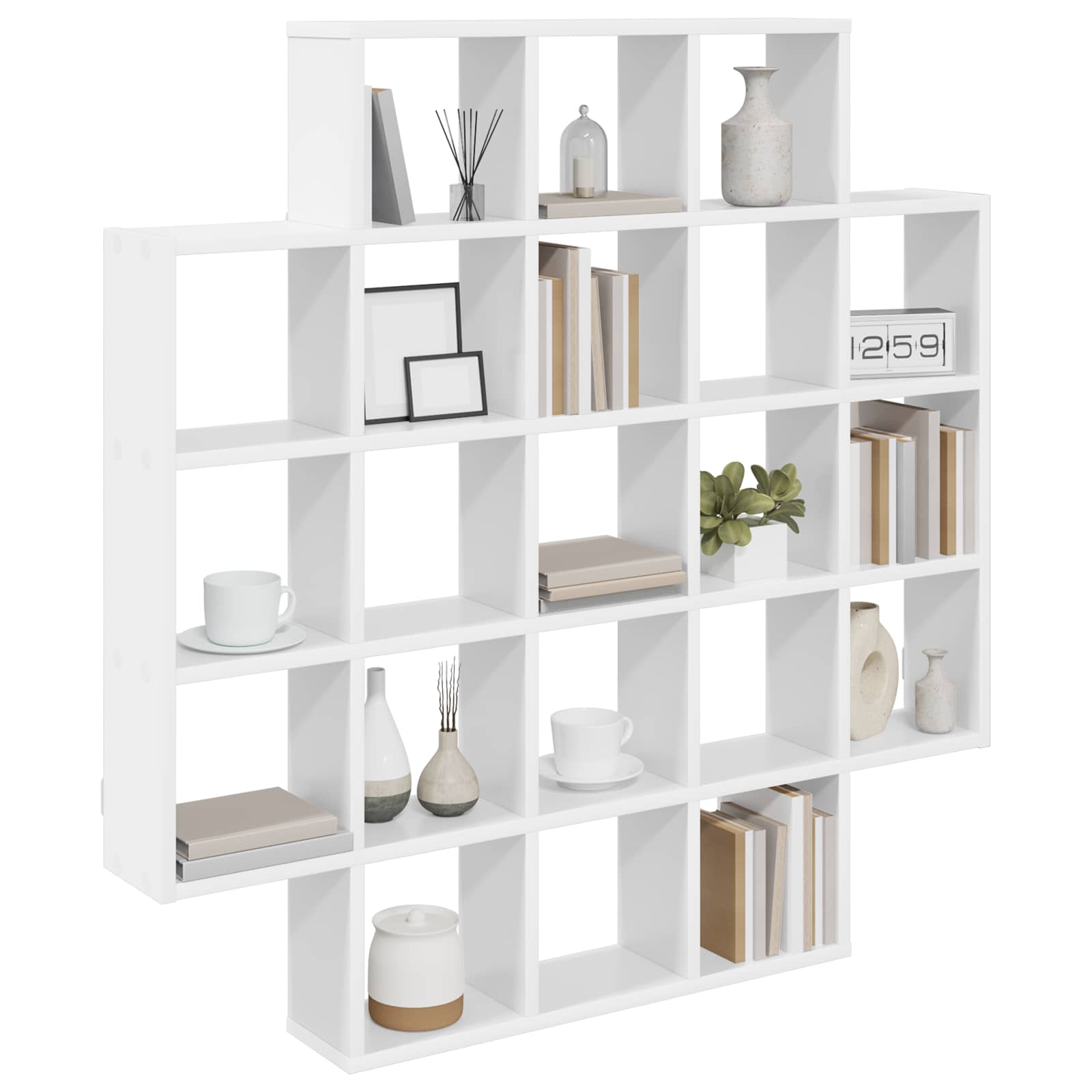 vidaXL Wall Shelf White 100 x 13 x 100 cm Engineered Wood 3