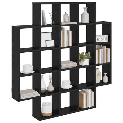 vidaXL Wall Shelf Black Oak 100 x 13 x 100 cm Engineered Wood 3