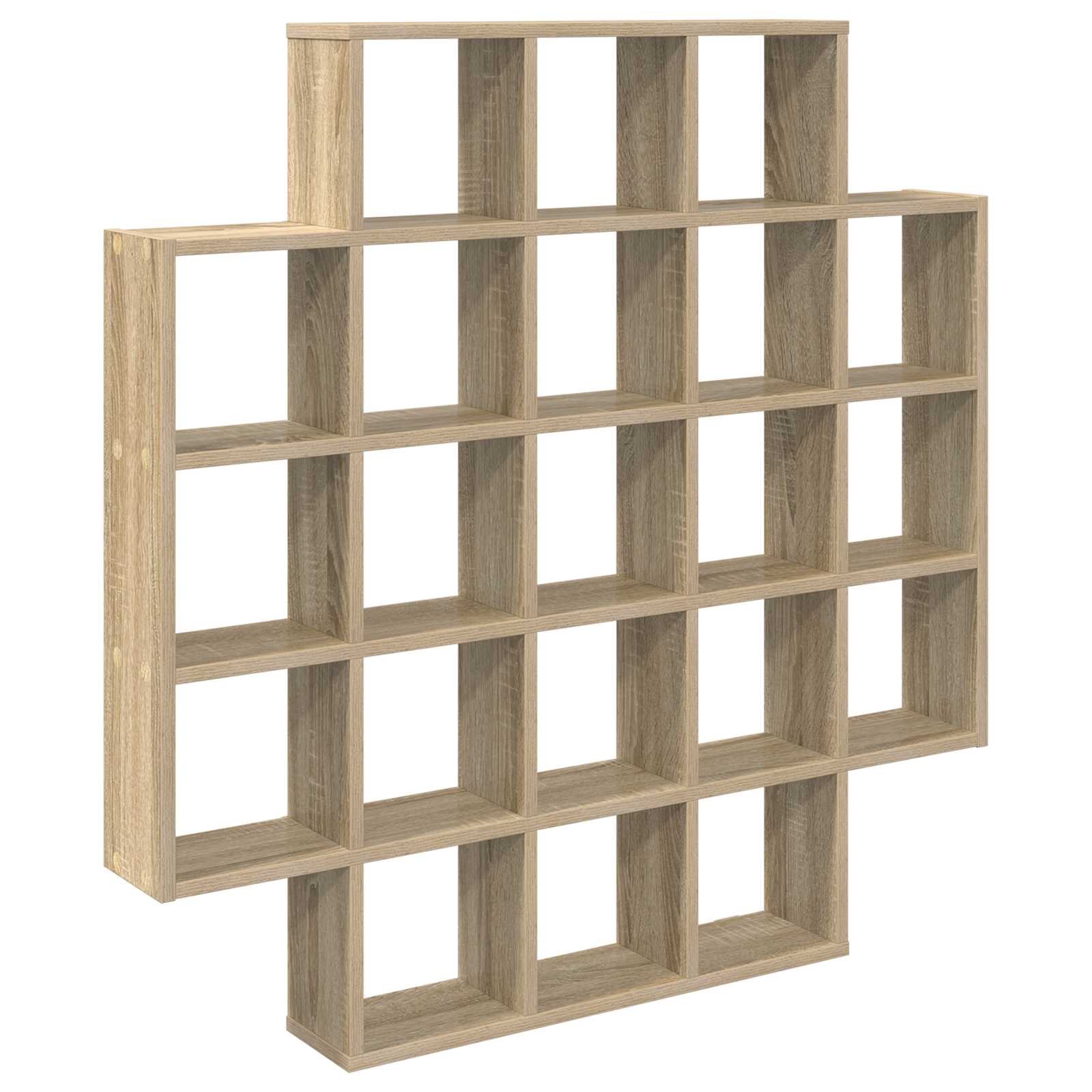vidaXL Wall Shelf Sonoma Oak 100 x 13 x 100 cm Engineered Wood 2