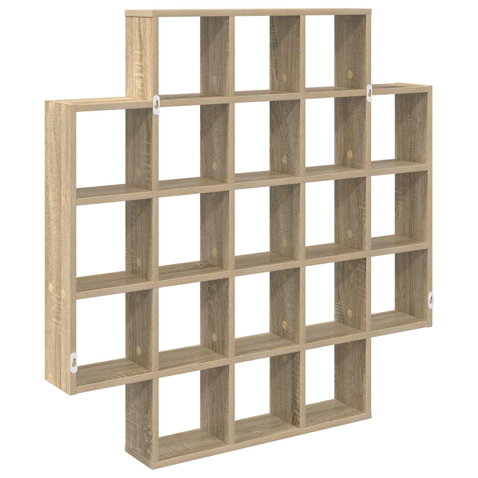 vidaXL Wall Shelf Sonoma Oak 100 x 13 x 100 cm Engineered Wood 6