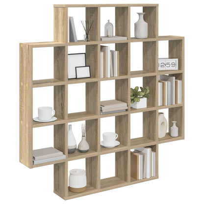 vidaXL Wall Shelf Sonoma Oak 100 x 13 x 100 cm Engineered Wood 3