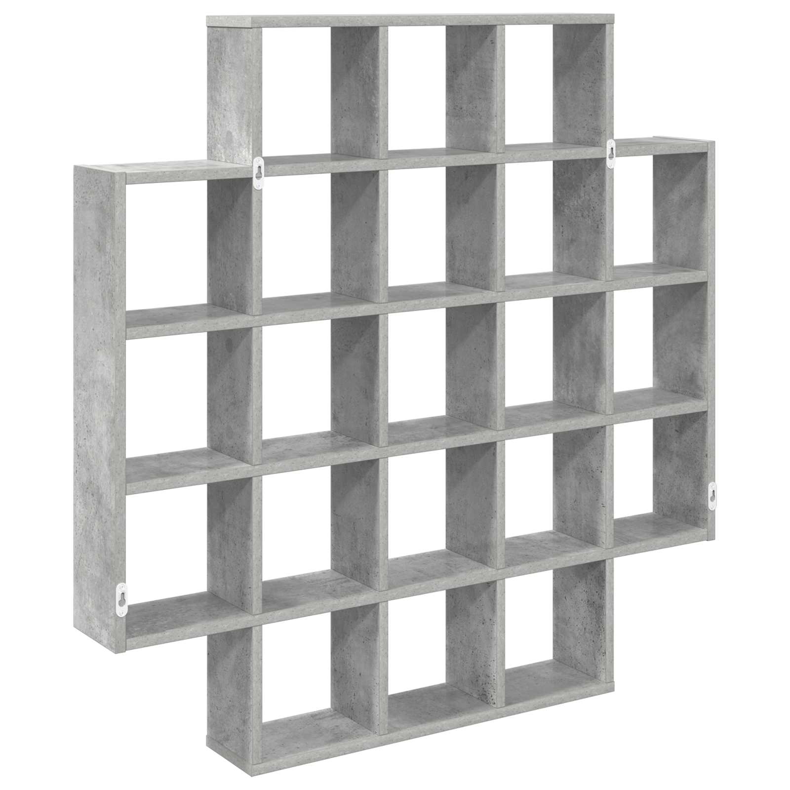 vidaXL Wall Shelf Concrete Grey 100 x 13 x 100 cm Engineered Wood 6