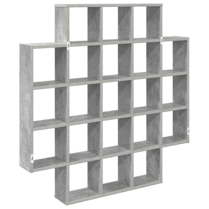 vidaXL Wall Shelf Concrete Grey 100 x 13 x 100 cm Engineered Wood 6